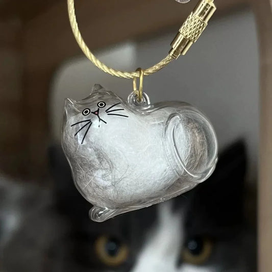 Cat & Dog Keychain Pendant Pet Hair