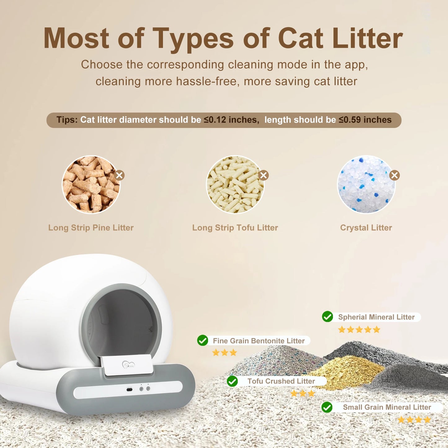 Automatic Cat Litter Box Self Cleaning
