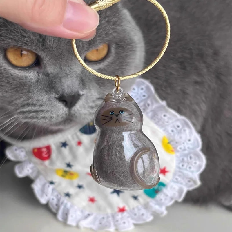 Cat & Dog Keychain Pendant Pet Hair
